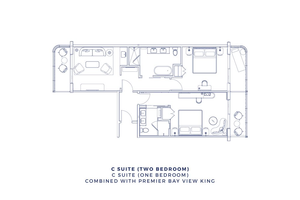 c suite two bedroom floor plan