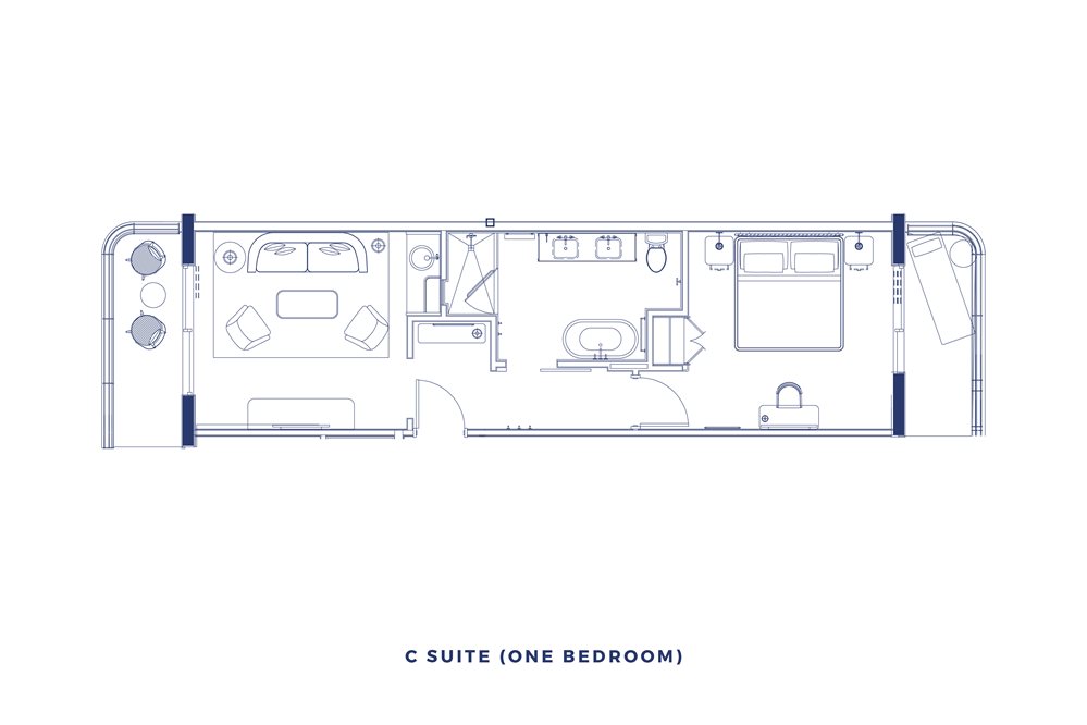 c suite one bedroom floor plan