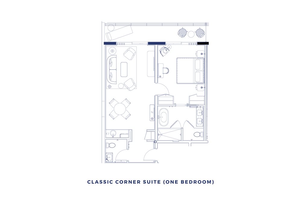 classic corner suite floor plan
