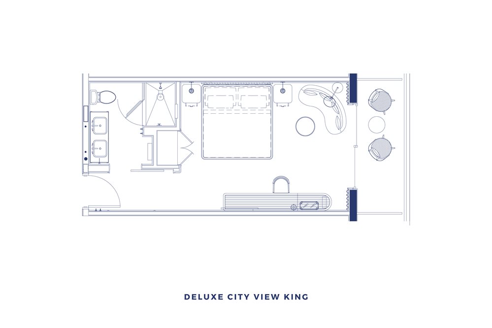 deluxe city view king floor plan