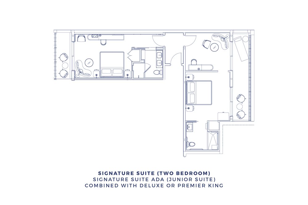signature suite two bedroom floor plan