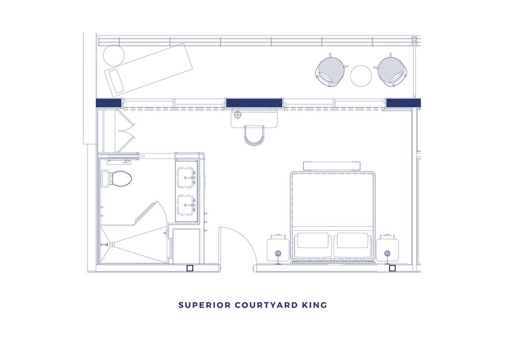 SUPERIOR COURTYARD KING floor plan